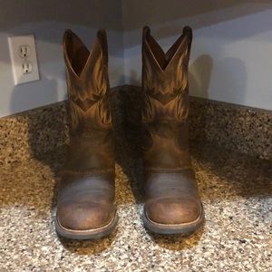 Justin leather cowboy boots.